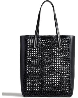 KHAITE Woven-Panel Tote Bag - Black