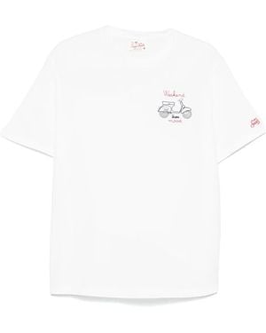Mc2 Saint Barth Vespa Weekend Tシャツ - ホワイト