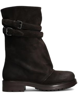 strategia shoes Buckle-Strap Boots - Black