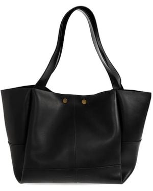 AllSaints Large Rosalie Leather Tote Bag - Black