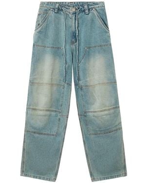Markgong Jeans A Gamba Ampia - Blu