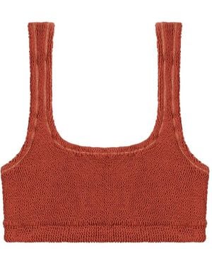Reina Olga Top De Bikini Ginny Fruncido - Rojo