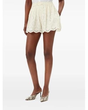 Twinset Shorts Met Borduurwerk - Wit