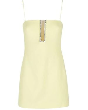 David Koma Crystal-embellished mini dress - Gelb