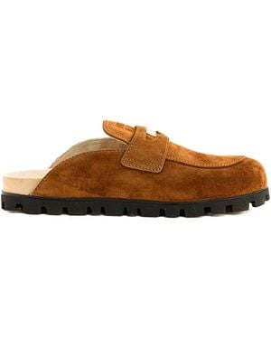 Miu Miu Mules Aus Wildleder - Braun