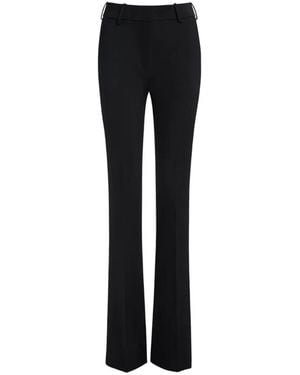 Balmain Low-Waisted Wool-Satin Trousers - Black