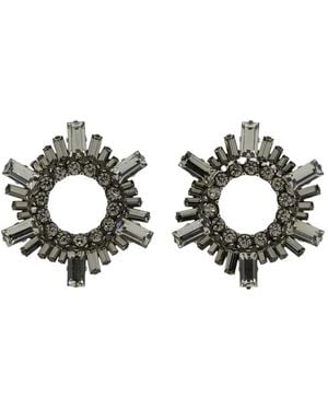 AMINA MUADDI Begum Earrings - Grey