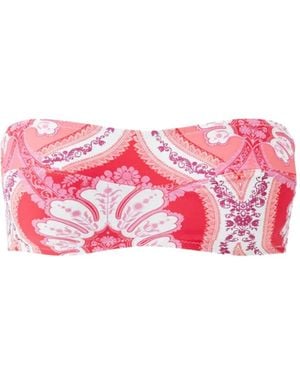 Melissa Odabash Turin Paisley-Print Bikini Top - Pink