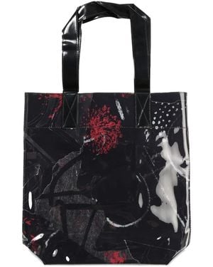 Y's Yohji Yamamoto Floral-Print Tote Bag - Black