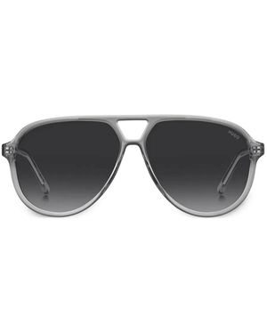 BOSS Double-Bridge Pilot-Frame Sunglasses - Grey