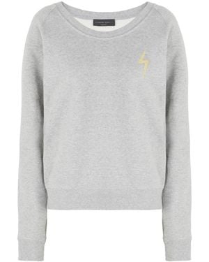 Giuseppe Zanotti Logo-Embroidered Cotton Sweatshirt - Grey