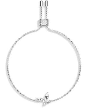Apm Monaco Butterfly Crystal-Embellished Bracelet - White