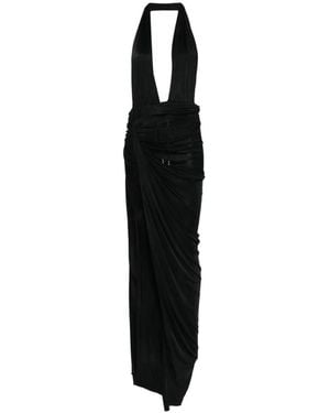 Atlein Draped Gown - Black