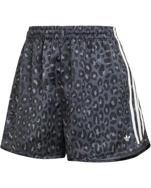 adidas Leopard-Print Shorts - Grey