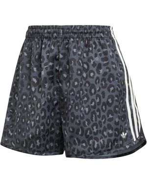 adidas Leopard-Print Shorts - Grey