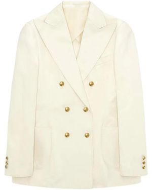 Fortela Double-Breasted Blazer - White
