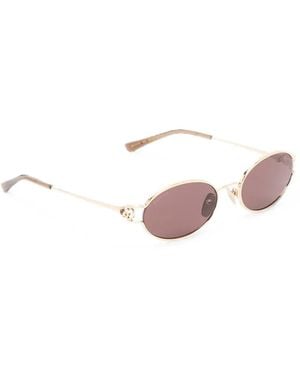 Gucci Interlocking G Oval-Frame Sunglasses - Pink