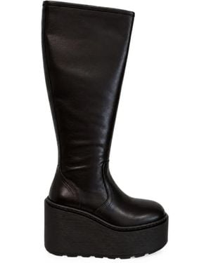 Vic Matié Xavier Platform Wedge Boots - Black