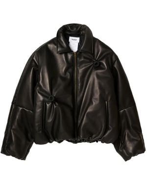Doublet Inflated Balloon Leather Jacket - Black