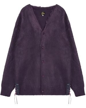 Needles Lace-Up Detail Cardigan - Purple