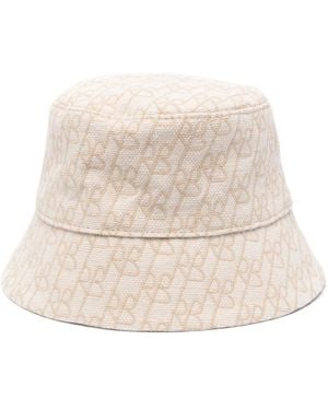 Ruslan Baginskiy Monogram-Pattern Bucket Hat - Natural