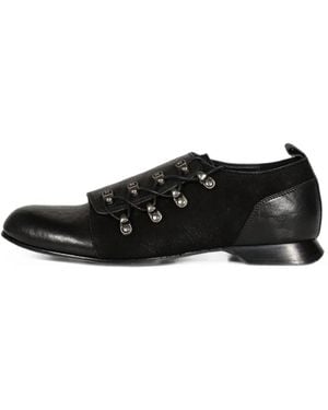 Troubled Waters Tracer Leather Derby Shoes - Black