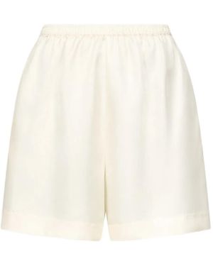 Loulou de Saison Arl シルクイージーショートパンツ - ホワイト