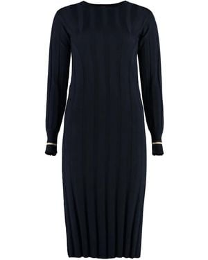 Max Mara Ribbed Dress - Blue