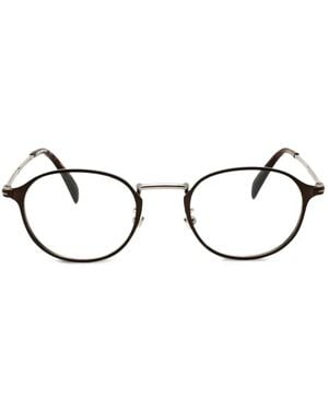 David Beckham Round-Frame Glasses - Brown