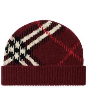 Burberry Gorro De Cachemira - Rojo