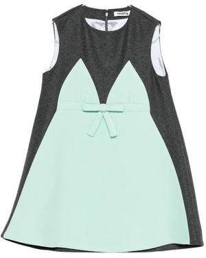 Vivetta Bow-Detail Sleeveless Mini Dress - Green