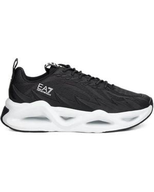 EA7 Infinity Venom Chunky-Sole Logo-Print Trainers - Black