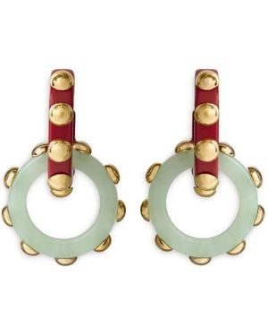 La DoubleJ Double Hoop Earrings - Metallic