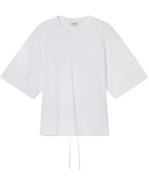 Agolde Ellery Lace-Detail Cotton T-Shirt - White