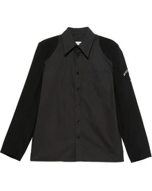 MM6 by Maison Margiela Logo-Print Overshirt - Black