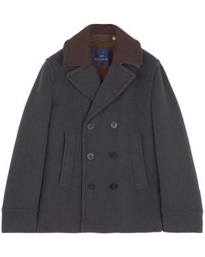 Paul & Shark Peacoat With Ribbed Collar - Gray