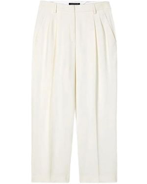 Luisa Cerano Pantalon À Design Plissé - White