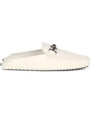 Tod's Round-Toe Mules - White