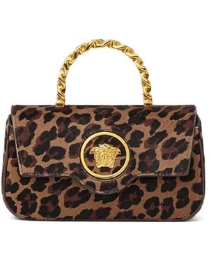 Versace Borsa La Medusa Mini Con Stampa - Marrone