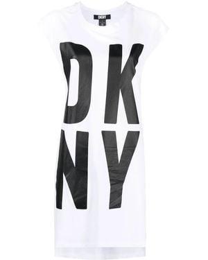 DKNY Top Smanicato Con Stampa - Bianco
