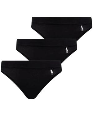 Polo Ralph Lauren Pony-Motif Briefs - Black
