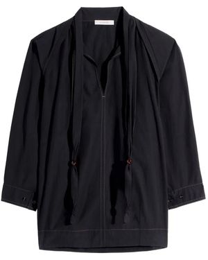 Lemaire Scarf Cotton Blouse - Blue