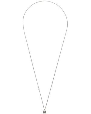 Werkstatt:münchen Collier À Pendentif Cadenas - White