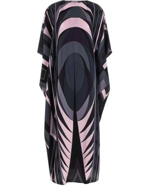 PUCCI Maxi-Kaftan mit Iride-Print - Schwarz