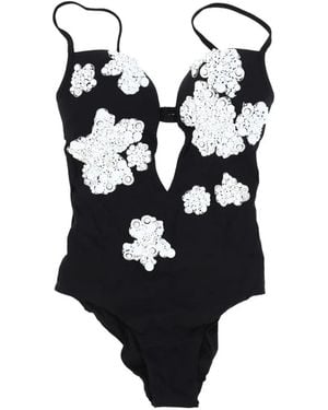 La Perla Sea Floral-Embellished Swimsuit - White