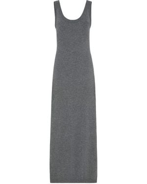 Brunello Cucinelli Round-neck Knit Dress - Grey