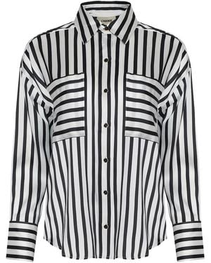 L'Agence Gestreepte Blouse - Wit