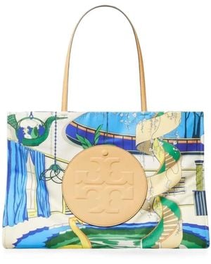 Tory Burch Ella Printed Tote Bag - Blue