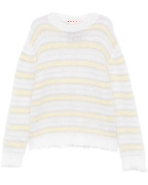 Marni ストライプ セーター - ホワイト