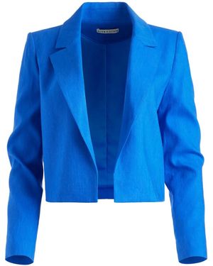 Alice + Olivia Denny Cropped Blazer - Blue
